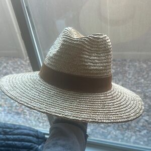 Gigi pip Elegant Straw Sun Hat with Tan Band